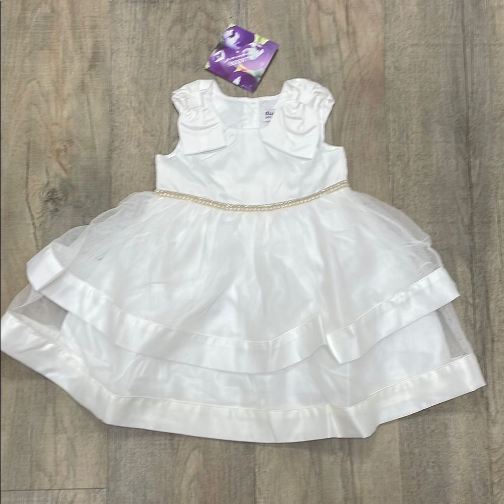 Blueberi Boulevard White Layered Dress